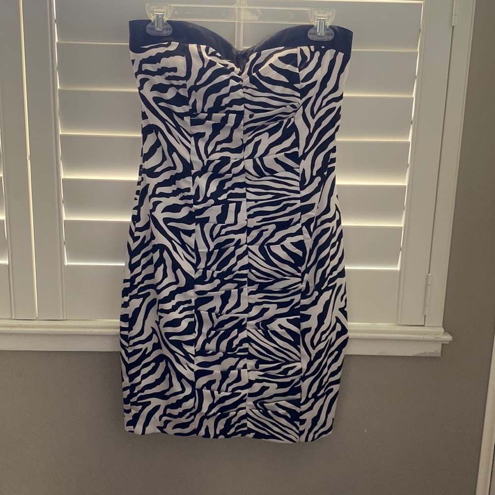 Zebra print bodycon dress size 5